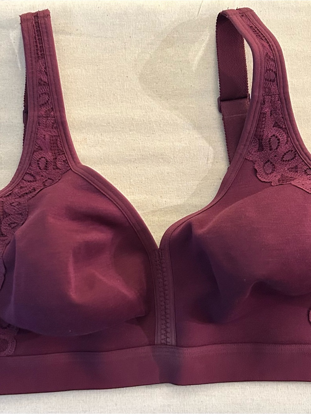 Cacique Wireless Comfort Bra in Deep Wine (Burgundy)